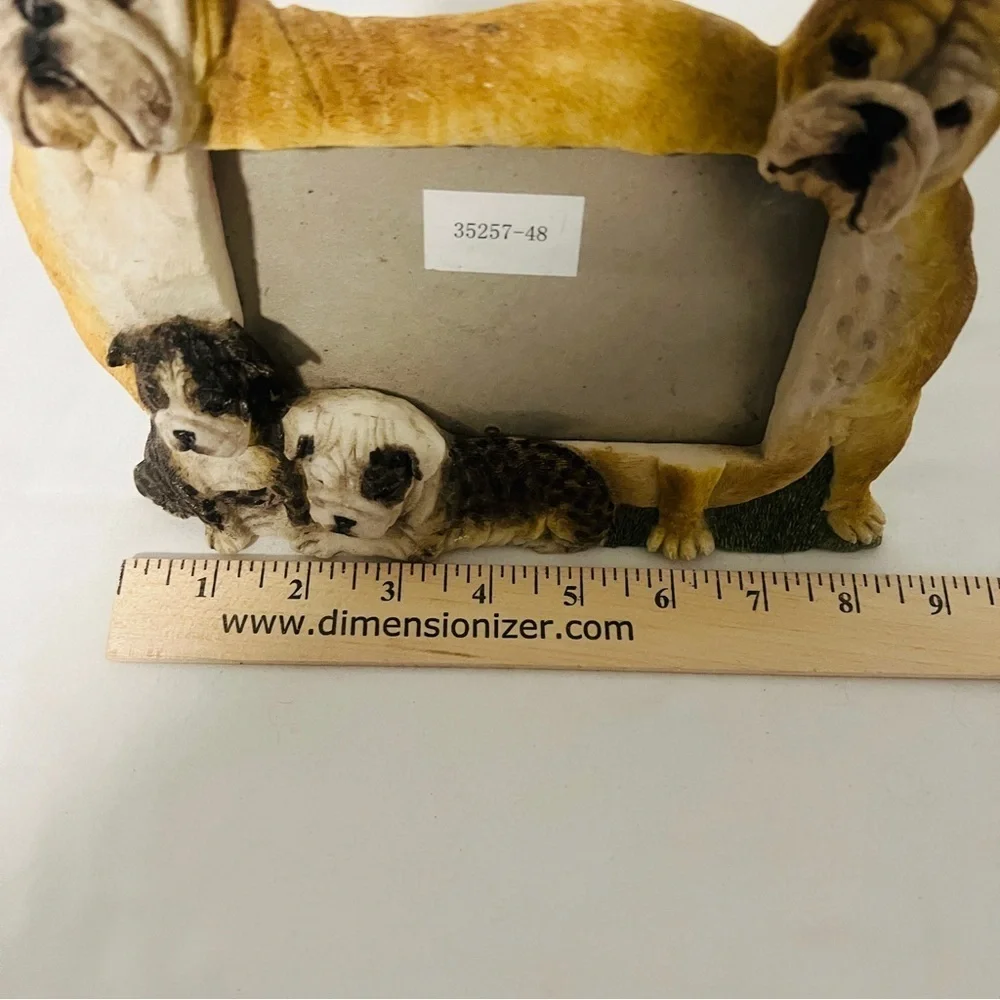 Charming Bulldog Family Picture Frame by Victorian Treasures Decorative Home